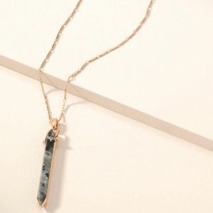 Stella & Dot Stone Rebel Pendant-Rose Gold